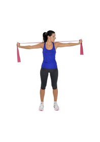 Resim Yoga & Pilates Egzersiz Bandı Kırmızı Renk 1 Metre 