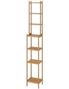 Resim Bambu Banyo Raf Ünitesi 33x163 MeridyenDukkan Kare Model Banyo Ra 