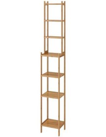 Resim Bambu Banyo Raf Ünitesi 33x163 MeridyenDukkan Kare Model Banyo Ra 