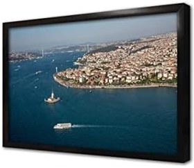 Resim İstanbul Kız Kulesi Çerçeveli Cam Tablo 20x30 cm CA16270 