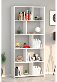 Resim Moonlife London Kitaplık Beyaz 