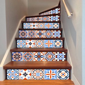 Resim Tink Kendinden Yapışkanlı Karma Meksika Desenli Pvc Karo 20X20 cm 6'lı Paket 