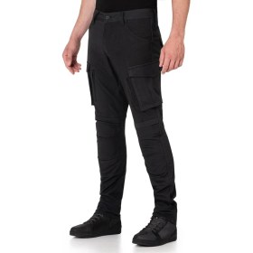 Resim Thebikerjeans Truva Cargo Black Korumalı Motosiklet Pantolonu Erkek 