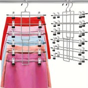 Resim 5 adet Klipsli Metal Pantolon Askısı - Kotlar, Etekler, Eşarplar için Yerden Tasarruf Sağlayan Gardırop Düzenleyici - Üniversite Yurtları ve Ev Kullanımı için İdeal, Yurt Odası Düzenleyici|Modern Askı Tasarımı|Dayanıklı Metal Askılar 