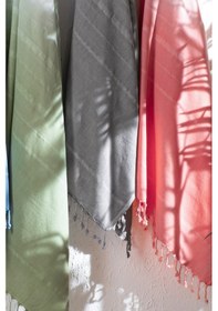 Resim Sarev Lemaris Gri %100 Pamuk Plaj Havlusu 80 160 Cm 