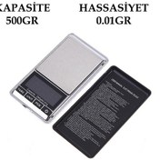 Resim Dijital Hassas Elektronik Cep Terazi Taşınabilir 500gr 0.01gr Hodbehod Hassas Taşınabilir Tartı Terazi 500gr / 0.01gr