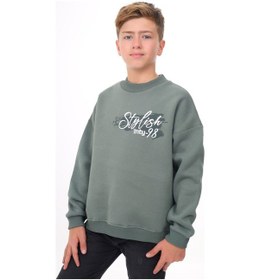 Resim Toontoy Erkek Çocuk Baskılı Sweatshirt Yeşil 