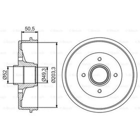 Resim Bosch 0986477196 Arka Fren Kampanası Micra K12 0310 Note 0612 2033 43206ax650 