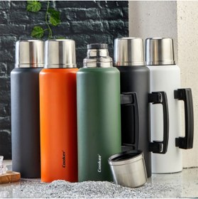 Resim SELFBUYSELL 1.5LT DAĞCI TERMOS RENKLİ KULPLU ÇİFT CİDARLI PASLANMAZ ÇELİK - SIZDIRMAZ KAPAK = BARDAK (5324) 