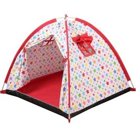 Resim Abbie Renkli Yıldızlar Oyun Çadırı Kırmızı 