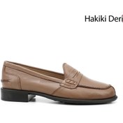 Resim GÖNDERİ(R) Kadın / Kız Vizon Antik Hakiki Deri Loafer Ayakkabı 