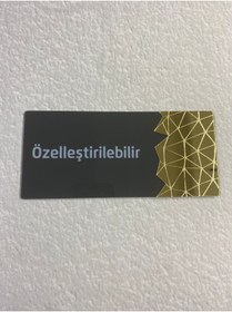 Resim Dekokonsept Özelleştirilebilir Modern Dekoratif Aynalı Gold Detaylı Kapı İsmiliği Pleksi 