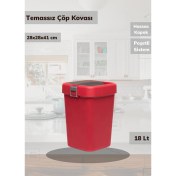 Resim Jet’s Home Banyo Çöp Kovası 18 Lt Temassız Çöp Kutusu Kırmızı 