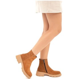 Resim Tamer Tanca Kadın Hakiki Deri Taba Süet Casual Bot 33 58001 Bn Bot Sk22/23 Taba Suet Taba 