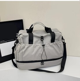 Resim Elmpaly Eonothem Büyük Gri Seyahat Çantası Ayarlanabilir Askı Cebi Hafif Dayanıklı Valiz Gri 