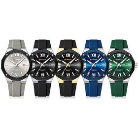 Resim Novahub Curren Takvim Silikon Kayış Erkek İzle Beyaz/siyah/kırmızı Çok Renkli Çok Renkli 