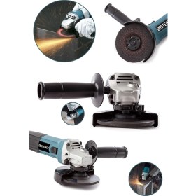 Resim 2400W Profesyonel Avuç Içi Spiral Taşlama Makinesi 125 mm + 10 Disk 