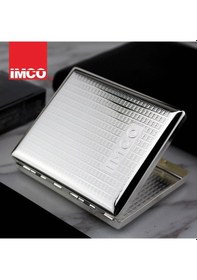 Resim Imco Logolu Kısa Metal Sigara Tabakası 18 Li Gümüş 