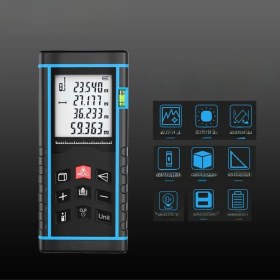 Resim Epilons Profesyonel 40 Metre Dijital Lazer Metre Ölçer Lcd Ekran, Su Terazili, Alan Hacim 