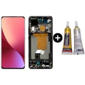 Resim Xiaomi Mi 12 Uyumlu Çıtalı A Kalite Lcd Ekran Dokunmatik Siyah + B7000 