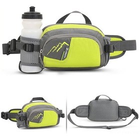 Resim Ranyeek Yeşil Dışarıda Spor Fanny Pack - Mesh Suluk Bölmeli, Bisiklet, Koşu, Dağcılık İçin Nilon Bel Çantası Yeşil 