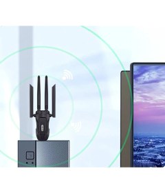 Resim Go-Des GD-WPS015 Wi-Fi USB Adaptörü 900Mbps Siyah 