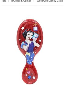 Resim Wet brush mini tarama kolaylaştırıcı fırça disney pamuk prenses - kırmızı 