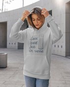 Resim L’Kadeh Oversize Unisex Kapüşonlu Sweatshirt 