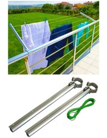 Resim Ulbay Home Collection Balkon Çamaşır Kurutma Askılığı Yuvarlak Küpeşte - Çamaşır Ipi 