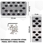 Resim caraks Araç Pedal Seti Üniversal Otomatik Vites Pedal Seti 2 Parça Vidalı Model - 