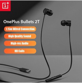 Resim Oneplus Bullets 2t Type-c Kulak İçi Kulaklık, Yüksek Kaliteli Ses Ve Manyetik Kontrol Özellikli, Siyah 2t - Siyah 2T 