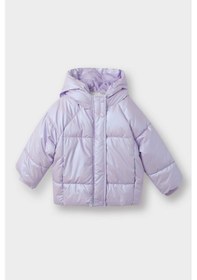 Resim Defacto Kapüşonlu Fermuarlı Çıtçıtlı Şişme Lila Kız Bebek Mont E7985a5/pr247 Lila 