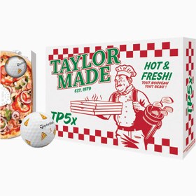 Resim TP5x pix Pizza Party Golf Topu Eğlenceli Premium Seri - Beyaz 