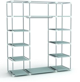 Resim PORMET Lacivert Çift Yandan Raflı Bez Dolap 