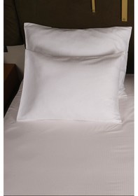 Resim Atina Serisi 2 Adet King Size - Büyük Boy Pamuk Saten Yastık Kılıfı 60 80cm-ortopedik Yastık Uyumlu Beyaz 