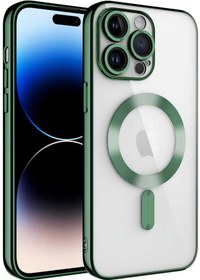 Resim iPhone Uyumlu 11 PRO MAX Kılıf Kamera Lens Korumalı Renkli Magsafe Şeffaf Silikon 
