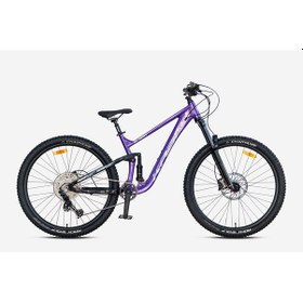 Resim Kron El Nino 29 Jant Full Süspansiyon Alüminyum Kadro Enduro Bisikleti 11s Freeride Bisiklet Mor Haki 