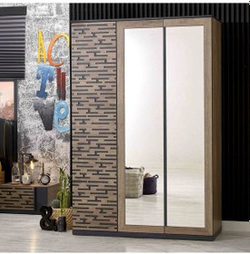 Resim Meltem Kids Active Genç Odası Üç Kapılı Dolap 