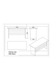 Resim Yurudesign Vario ABCDF Ofis Büro Masa Takımı Barok-Antrasit 