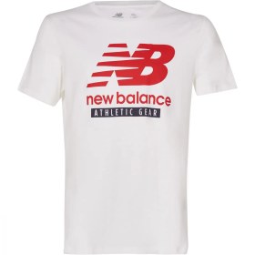 Resim New Balance Lifestyle Beyaz Erkek Tişört - MNT1205-WT 