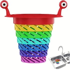Resim usin Renkli Plastik Katlanabilir Kolay Takıp Çıkarılabilir Duş Lavabo Banyo Balkon Gider Süzgeci 