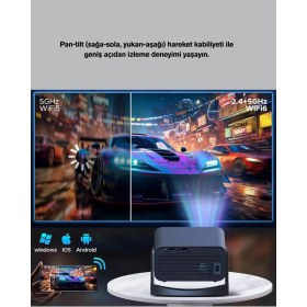 Resim 4000 Lümen Parlaklık Değerine Sahip Ev ve Ofis Projektör 