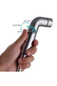 Resim E&D Collection Spiralli Taharetmatik Taharet El Duşu Debi Ayarlı KTS101 