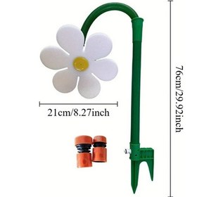 Resim Willowhaven Kırmızı Ayçiçeği Fıskiyesi Başlığı - Dayanıklı Ayarlanabilir Hortum Püskürtücü, Bahçe Sulama 