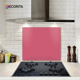 Resim Decorita Düz Renk - Neon Pembe | Cam Ocak Arkası Koruyucu | 52cm x 60cm 