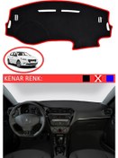 Resim Torpido Koruma Halısı Siyah Kenar Renk Kırmızı Peugeot 301 2012-2020 İle Uyumlu 