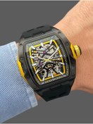 Resim Reward Erkek Kol Saati Orijinal Otomatik Kurmalı Pilsiz Fonksiyonları Aktif Su Geçirmez Silikon Kordon Kare 