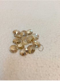 Resim ADA AVİZE Ada 14mm Bal Şampanya Octagon Avize Taşı 20 ADET 