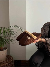 Resim Behtah Kundura Erkek Önü Kapalı Kışlık Terlik Günlük Ev İçi Terlik Çeyiz Bohça 