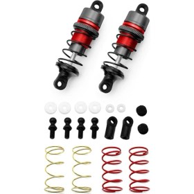 Resim Sanning 1/10 1 Çift Metal Hidrolik Amortisörler Rc Uzaktan Kumanda Araba Düz Yarış Drift Araba (63MM) Kırmızı (Yurt Dışından) 